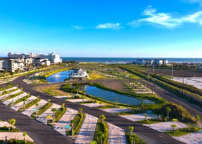 Beach view from Galveston RV Park
