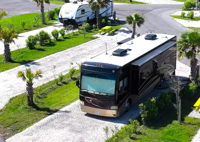 RV spot at the Galveston Island RV Park