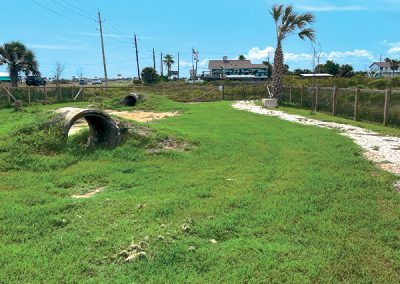 Galveston Island RV Park - Amenities include in closed dog park where you can take your pet off leash only inside the fence line.